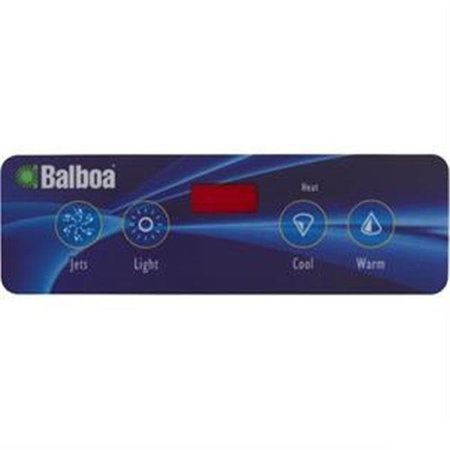 BALBOA Balboa 11884 Duplex 4-Button Spa Side Overlay for 54130 - Jets; Light; Cool; Warm 11884